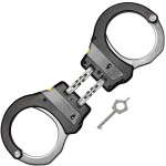 ASP Identifier Ultra Plus Hinged Handcuffs, Double-Locking Handcuffs, Colored Handcuffs, Forged Aluminum Restraints, Police Handcuffs, Law Enforcement Gear, Security Guard Equipment, Grey