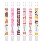 babygoal Pacifier Clips, 6 Pack Binky Paci Holder Leashes Fits for Most Pacifiers and Binkies 6PB23