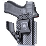 WARRIORLAND IWB Carbon Fiber Kydex Holster w/Claw & Optics Cut Compatible with Glock 43 / G43X(Not Fit G43X MOS), Inside Waistband Concealed Carry Holster G43, Adj. Retention & Cant, Right Hand