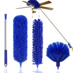 Microfiber Duster Kit High Reach Ceiling Fan Duster with Extendable Pole 100 Telescoping Cobweb Duster for Cleaning, Bendable Head Washable Duster for Ceiling, Fan, Furniture