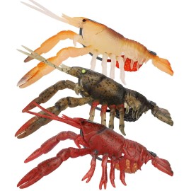 TRUSCEND Pre-Rigged Fishing Jigs, 1:50 Super Durable TPE Bass Fishing Lures, Well-Made Lifelike Soft Crayfish Swimbait, Weedless MarshSwamp Fishing Lure for Trout Crappie Walleye, Keep Separately!