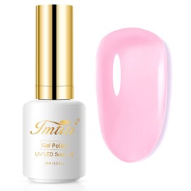 IMTITI Jelly Gel Nail Polish, 0.5 Fl Oz Pink Jelly Gel Polish DIY Nail Art Starter Kit