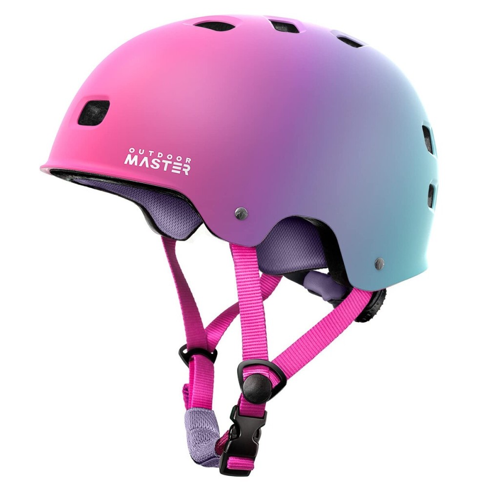 OutdoorMaster Skateboard Cycling Helmet - Two Removable Liners Ventilation Multi-Sport Scooter Roller Skate Inline Skating for Kids, Youth & Adults - M - Sorbet