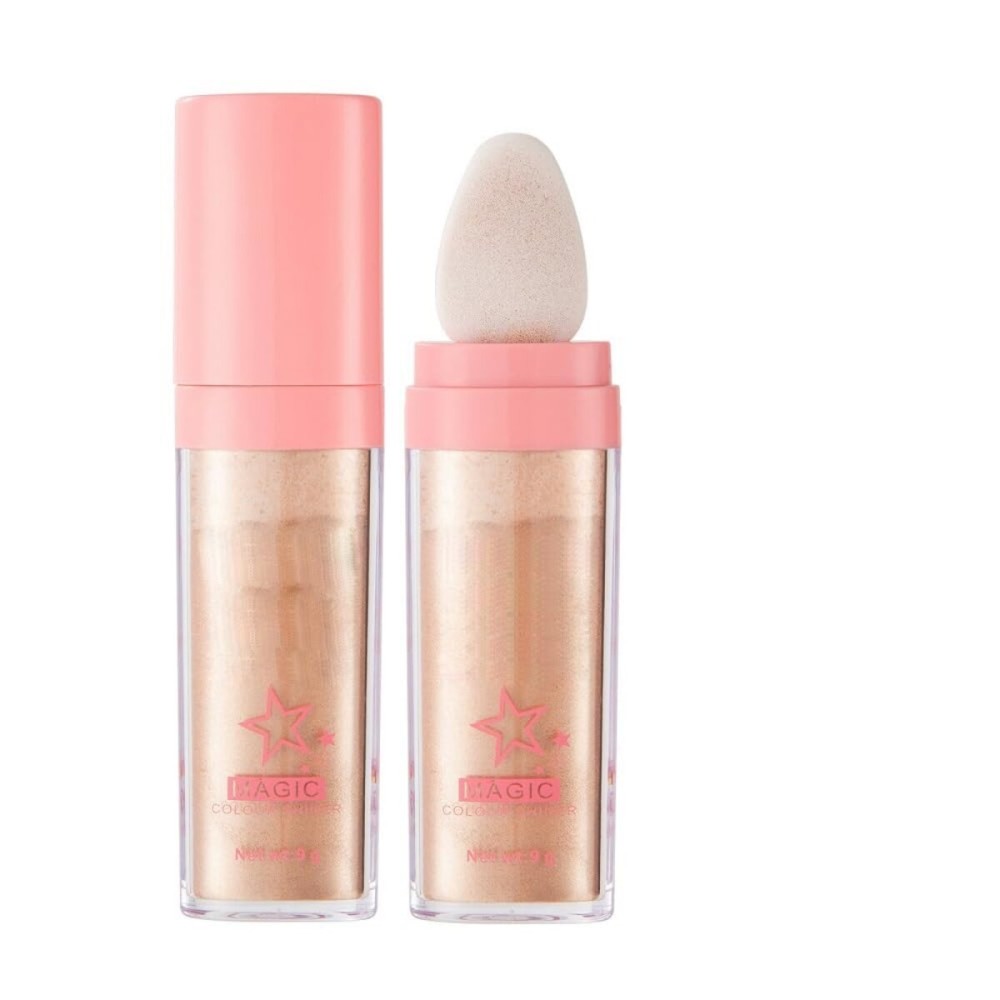Glitter Powder Highlighter Makeup,Body Brightens the Natural Three-dimensional Face Powder Blusher .(03 Golden browm)