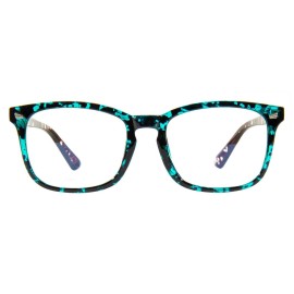 MAXJULI Blue Light Blocking Glasses,Computer Reading/Gaming/TV/Phones Glasses for Women Men(Gloss Crystal Teal and Black Tortoise)
