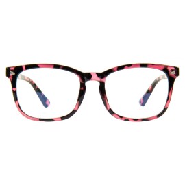 MAXJULI Blue Light Blocking Glasses,Computer Reading/Gaming/TV/Phones Glasses for Women Men(Light Red Tortoise)