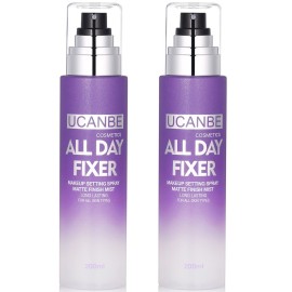 UCANBE Makeup Setting Spray - 2PC Set Matte Finishing Spray, Long Lasting Oil Control Make Up Spray, Lightweight Hydrate Face Mist for Face