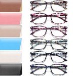 NOVIVON 6 Pack Reading Glasses with 6 Cases - Blue Light Blocking Readers for Women & Men, Computer eye glasses, Cheaters