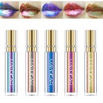 Maydear Chameleon Lipstick 5 Colors Set, Long Lasting Waterproof Colourful Diamond Shimmer Lip Gloss for Women Girls Makeup kit