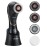Facial Cleansing Brush, Electric Face Scrubber Rechargeable Exfoliator IPX-7 Waterproof Rotating Cleanser for Exfoliating, Massaging and Deep Cleansing for Women & Men with 4 Brush Heads Black