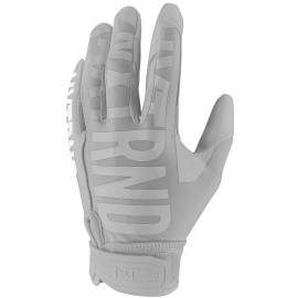 Nxtrnd G1 Men\'s Football Gloves, Adult Sticky Receiver Gloves (Grey, X-Large)