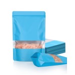 FireKylin 100 Pack Smell Proof Bags, Resealable Bags with Matte Window, Foil Pouch Stand Up Sealable Bags for PackagingBlue 4 x 6