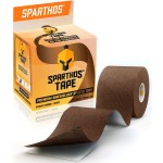 Sparthos Kinesiology Tape - Incredible Support for Athletic Sports and Recovery - Free Kinesio Taping Guide! - Rocktape Breast Waterproof Rock Boob Bra Gold Lift Tapes - Uncut (Hickory Brown)