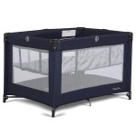 Dream On Me Zazzy Portable Playard with Bassinet in Navy, Packable and Easy Setup Baby Playard, Lightweight and Portable Playard for Baby with Mattress and Travel Bag