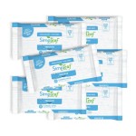 Simpleaf Flushable Wet Wipes Unscented | Plastic Free, Paraben & Alcohol Free | Hypoallergenic & Safe for Sensitive Skin | Soothing Aloe Formula | Adult Toilet Wipes (6 x 50 Counts Pack) 300 Counts