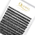 QUEWEL Cluster Lashes 240Pcs Individual Lashes 50D 0.07 C Curl Mix8-14mm Lash Extensions Clusters Lashes Soft&Natural False Eyelashes Individual DIY Eyelash Extension at Home(50D 0.07C mix-8-14)