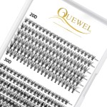 QUEWEL Cluster Lashes 240Pcs Individual Lashes 20D+30D D Curl Mix8-14mm Lash Extensions Clusters Lashes Soft&Natural False Eyelashes Individual DIY Eyelash Extension at Home(20D+30D D mix-8-14)