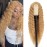 INSTASTYLE Honey Blonde Wig 30 Inch Synthetic Wig Loose Deep Wave Lace Front Curly Wigs for Women Long Wigs for Women Natural Crimps Curls (Honey Blonde)
