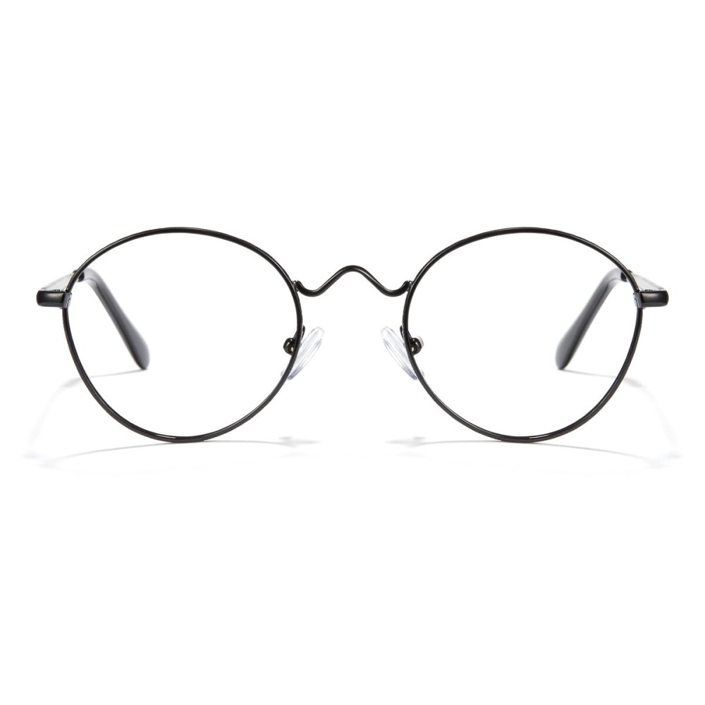Cyxus Blue Light Blocking Glasses Round Retro Computer Eyewear Lightweight Black Metal Frame Glasses for Women Men, Anti Digital Eye Strain Headache