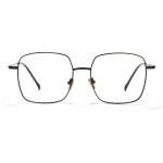 Cyxus Square Large Blue Light Glasses for Women, Wire Metal Frame Blocking Eyeglasses for Computer Anti Eyestrain Eyewear 8080