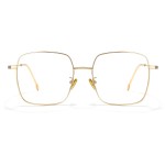 Cyxus Square Blue Light Glasses for Women Men UV Blocking Computer Glasses Anti Eyestrain Eyewear Metal Wire Eyeglasses Gold Frame