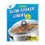20 Counts Slow Cooker Liners and Cooking Bags, Extra Large Size Fits 6-10QT Pot, 14x 22, BPA Free, Suitable for Oval & Round Pot -1 Pack