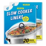 40 Counts Slow Cooker Liners and Cooking Bags, Extra Large Size Fits 6-10QT Pot, 14x 22, BPA Free, Suitable for Oval & Round Pot -2 Pack