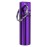 Small Pocket Pill Box Keychain, Aluminium Alloy Portable Mini Pill Organizer Case Container for Purse, Waterproof Metal Pill Holder Medicine Bottle for Outdoor Camping Travel (Purple)