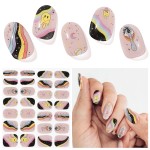 DUKASOU Semi Cured Gel Nail Strips, Unlimited Imagination | 28 pcs Gel Nail Strips Work with Any UV Lamp, Salon Quality UV Nails Stickers, Easy to Apply for Home Nails DIY