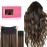 WENNALIFE Wire Hair Extensions (Increase 50% Lifespan) Real Human Hair 20 inch 140g Balayage Natural Black to Chestnut Brown Remy Real Hair Extensions Invisible Wire Human Fish Line