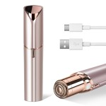Facial Hair Remover for Women- as Seen on TV Painless Face Shaver -Mini Hair Remover, Electric Razor Shaver Portable Bikini Epilator for Lips, Chin, Armpit, Peach Fuzz, Fingers, Neck, Cheek(Champagne