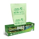 UNNI Compostable Trash Bags, 44-55 Gallon / 208 Liter, 10 Count, Extra Thick 1.38 mil Large Bin Liners for Commercial & Yard Waste, BPI, CMA & OK compost HOME Certified (Meets ASTM D6400)