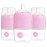 PopYum 5 oz Pink Anti-Colic Formula Making/Mixing/Dispenser Baby Bottles, 3-Pack with 1 Slow Flow Nipples, 150 ml, BPA-Free, Natural Latch