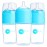 PopYum 9 oz Blue Anti-Colic Formula Making/Mixing/Dispenser Baby Bottles, 3-Pack with 2 Medium Flow Nipples, 260 ml, BPA-Free, Natural Latch