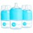 PopYum 5 oz Blue Anti-Colic Formula Making/Mixing/Dispenser Baby Bottles, 3-Pack with 1 Slow Flow Nipples, 150 ml, BPA-Free, Natural Latch