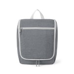 Della Gao Travel Hanging Toiletry bag for Men & Women, Water-resistant Sturdy Nylon Toiletries Organizer for Cosmetics, Makeup Brushes, Shaving Tools, Bathroom Bag, Grey