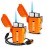 Waterproof Butane Torch Lighter Refillable Windproof Jet Flame Lighters for Fireplace Fireworks Grill Camping BBQ Lighter Gift for Man,2 Pack (Without Gas) (Orange+Orange)