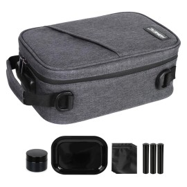 HOMEAL Smell Proof Stash BoxSmell Proof Containers with Combination Lock,Smell Proof Box,Smell Proof Stash Bag for Travel Gift for Man Women Dark Grey