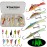 THKFISH Ice Fishing Jigs 14pcs Luminous Panfish Ice Fishing Lures Kit