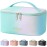 KITENROM Makeup Bag Portable Travel Cosmetic Bag with Brush HolderWaterproof Make Up Bag For Women with Handle Rainbow Gradient Green