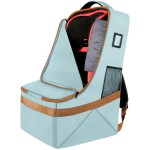 YOREPEK Padded Car Seat Travel Bag for Air Travel, Carseat Cover Backpack with Shoulder Straps, Large Carseat Gate Check Bag, Baby Travel Essential(Light Cyan)