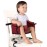 Booster Seat for Dining Table: Portable Toddler Booster Chair with Safety Buckle and Height Adjustable, Foldable Baby Feeding Chair, Kids High Chair Booster Seat for Kitchen Home Travel - Red