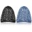 Waydress 2 Pieces Mesh Hair Net Rayon Knit Snood Women Crocheted Sleep Cap (Black, Blue)