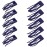 Chinco 24 Pcs Double Grip Hair Clips Metal Snap Clips Women Barrettes for Hair Making, Salon Supplies(Navy Blue,2 Inch)