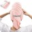 YFONG Large Hair Towel Wrap for Women, Super Absorbent Microfiber Hair Towel for Curly Hair, Fast Drying Hair Turbans with Elastic,Hair Drying Towel Wrap for Hair Care 26.3 X 40 (Pink)