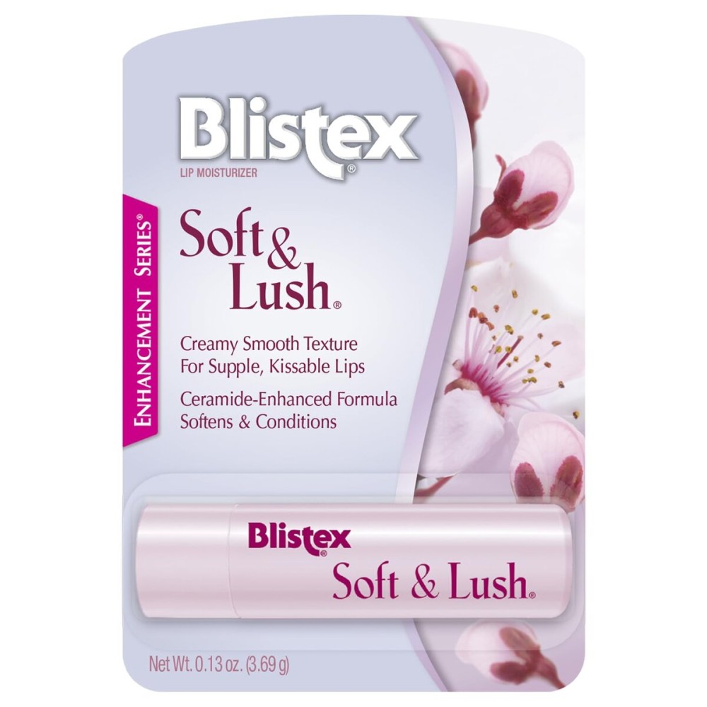 Blistex Soft & Lush Lip Protectant, 0.13 Ounce Tube, Pack of 6 - Softens & Conditions, Creamy Smooth Texture, Hydrating Lip Balm, Daily Lip Hydration,