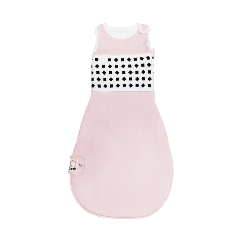 Nanit Breathing Wear Sleeping Bag - 100% Cotton Baby Sleep Sack - Works Pro Baby Monitor to Track Breathing Motion Sensor-Free, Real-Time Alerts, Size Large, 12-18 Months, Blush Pink