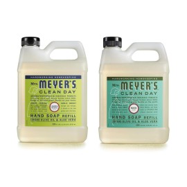Mrs. MEYER\'S CLEAN DAY Hand Soap Refill Scent Variety Pack 2 CT (Basil + Lemon Verbena)