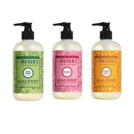 Mrs. MEYER\'S CLEAN DAY hand soap Scent Variety Pack, (Peppermint + Iowa Pine + Orange Clove)