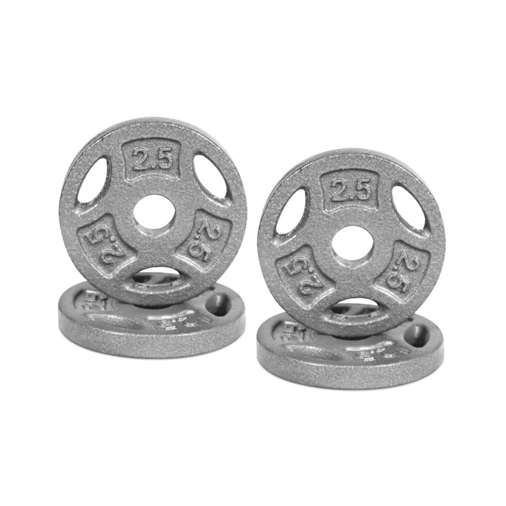 CAP Barbell Standard 1-Inch Grip Weight Plates 2.5 lbs Gray, Pack (x4) (RWPIS-002.5)